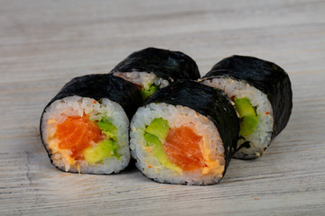 Japanese roll with salmon