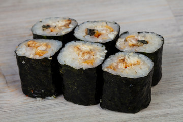 Japanese roll with eel