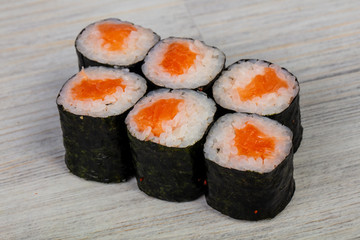 Japanese roll with salmon