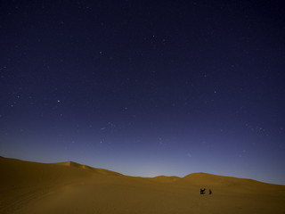 Fototapeta na wymiar Starry night in Sahara Desert