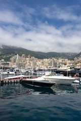 Boats in the harbour of Monaco