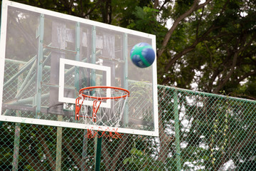 basketball shoot in the game