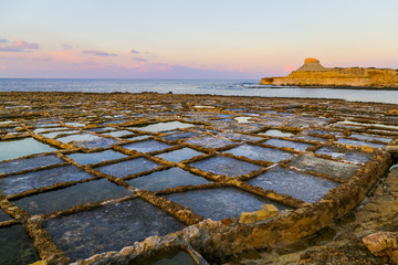 Coucher de soleil Malte Gozo Comino Salines 