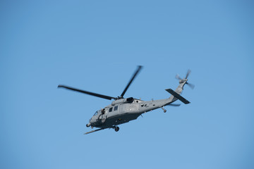 Fototapeta na wymiar Flying Helicopter