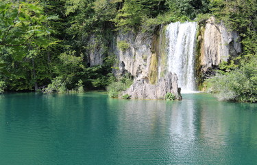 Fototapeta na wymiar Cascate nel Parco Nazionale di Plitvice in Croazia