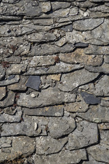 A part of old slate roof