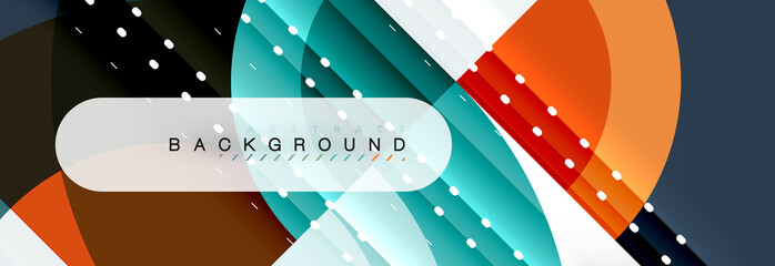 Vector circular geometric abstract background