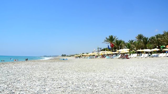 Mediterranean Sea. Beach. Sea bathing. Alanya, Turkey