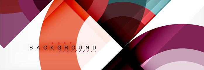 Vector circular geometric abstract background