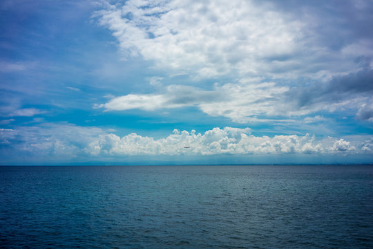 ocean water and sky, full frame view
