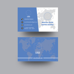 bussines card blu