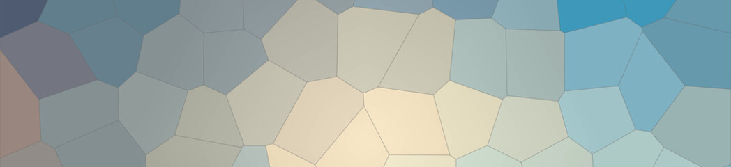 blue, red and vanilla Big Hexagon in banner shape background illustration.