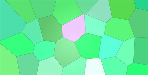 Fototapeta na wymiar Useful abstract illustration of green and magenta gigant bright colors hexagon. Stunning background for your prints.