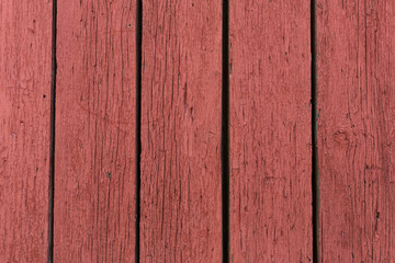 Obraz premium old wooden door with peeling and cracked red paint