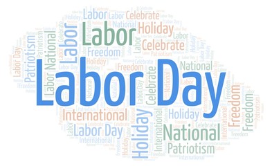 Labor Day word cloud.