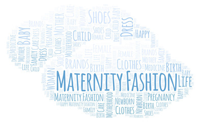 Fototapeta premium Maternity Fashion word cloud.