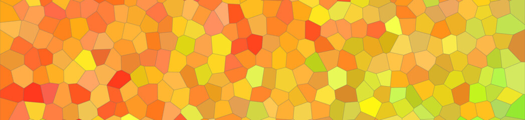 Orange and green  bright Small Hexagon in banner shape background illustration.