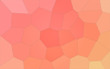 Orange, red and green pastel Giant Hexagon background illustration.
