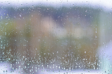 Background. Glass on a rainy day