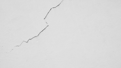 crack on the white wall