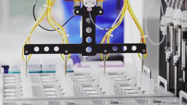 Automated laboratory in technically advanced the clinic is conducting a study aimed at combating diabetes, a deep analysis of the blood and the cells of the pancreas