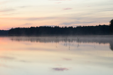 Fototapeta premium Evening by the lake in Finland