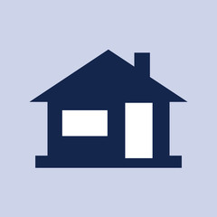 Home icon, house silhouette