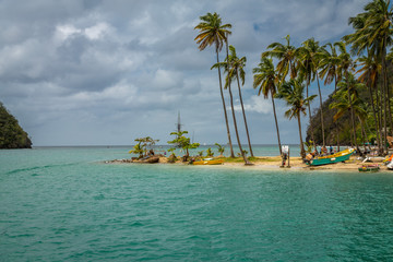 Marigot Bay Saint Lucia, Caribbean Sea. Exposure done while in a boat tour of Santa Lucia coast.