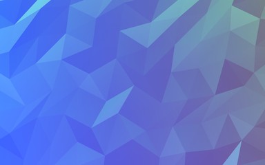 Abstract triangle geometrical blue background. Geometric origami style with gradient. 3D illustration