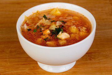 Ukrainian traditional soup borsht