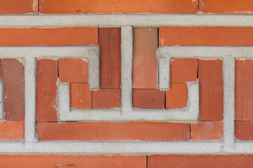 Figured bricks for decorating walls and fences