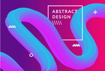 Abstract Creative design 3d flow shape Liquid Vector