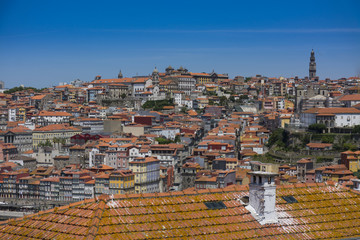 Roof and view of a part of Porto