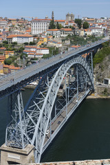 Luiz I bridge and Porto at background