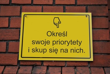 Określ swoje priorytety 