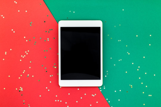 New Year or Christmas tablet mockup