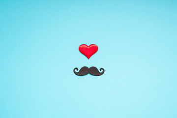 Paper moustaches for men fathers dad concept