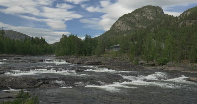 Hallingdalselva River In Norway