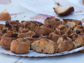 TRAY OF HANDMADE SWEETS PUFF PASTRY