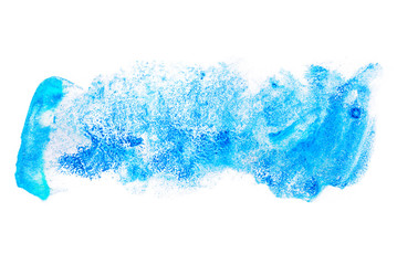 blue watercolor strip on a white background with a texture