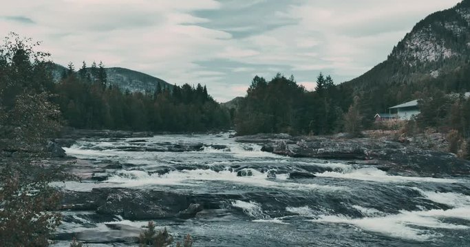 Hallingdalselva River In Norway