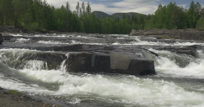 Hallingdalselva River In Norway