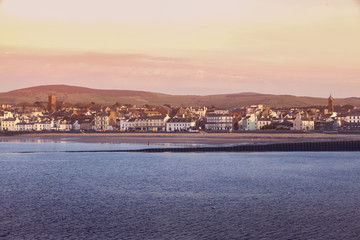 Obraz premium Panorama of Peel at sunset