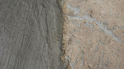 Background texture construction to paving and plastering concrete floors wet and dry