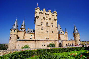 Fototapeta na wymiar The famous Alcazar Castle of Segovia Spain, Europe