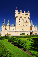 Fototapeta na wymiar The famous Alcazar Castle of Segovia Spain, Europe