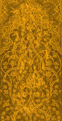 Fototapeta na wymiar Yellow Islamic Background