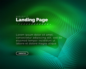 Neon glowing background for landing page