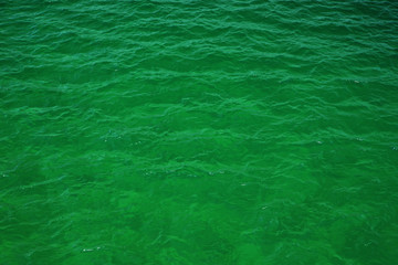 Natural background of blue-green sea water, Ocean texture