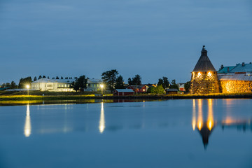 Obraz premium Beautiful russian Solovki Monastery at summer day